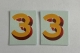 LNER Number �3� Yellow shaded Red/brown