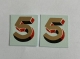 LNER Number �5� Gold shaded Red/Black