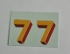 LNER Number �7� Gold Yellow shaded Red/ Brown