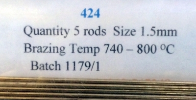 424 1.5mm � x 500mm  (24%) Silver Solder