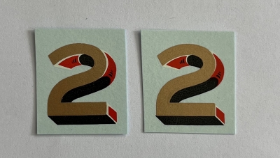 LNER Number �2� Gold Shaded Red/Black