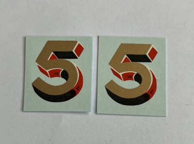 LNER Number �5� Gold shaded Red/Black