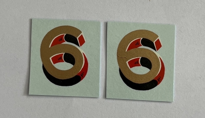 LNER Number �6� Gold shaded Red/Black