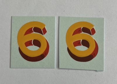 LNER Number �6� Gold shaded Red/Brown