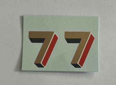 LNER  Number �7� Gold shaded Red/Black