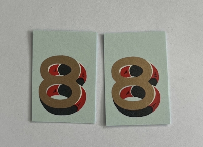 LNER Number �8� Gold shaded Red/Black