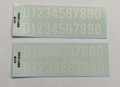 BR Cabside numerals for BR DIESELS (BRY15/3)