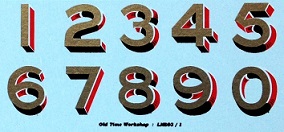 G/LNER Cabside Numerals (LNE03/1) G/LNER Cabside Numerals (LNE03/1)