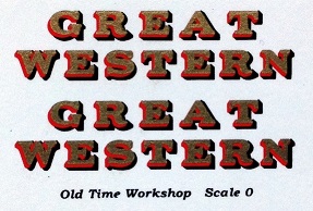 Great Western Lettering (GWR07/0)