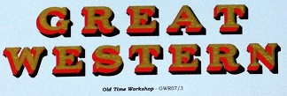 Great Western Lettering (GWR07/3)