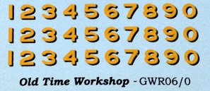 GWR Bufferbeam Numerals (GWR06/0)